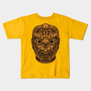 Japanese Samurai Mempo Kids T-Shirt